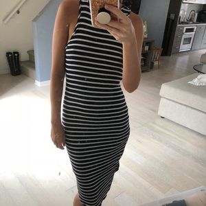 BLUE&WHITE STRIPED DRESS